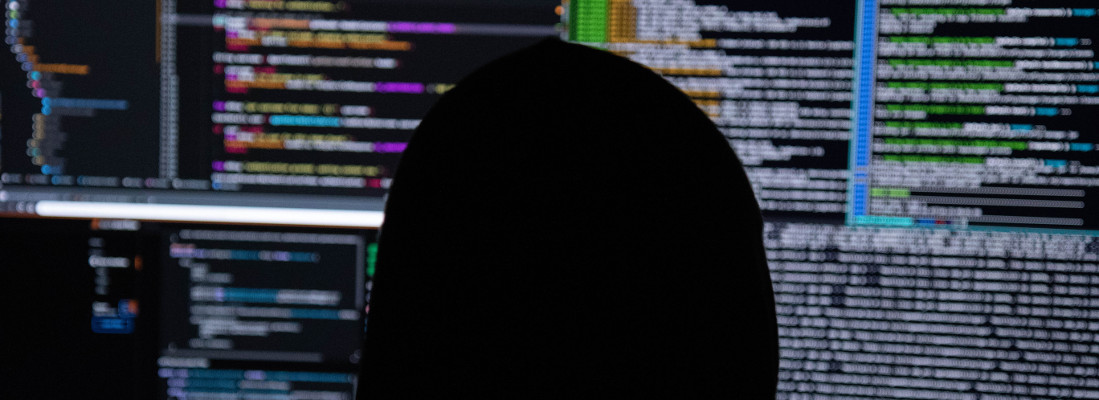 Man with screens